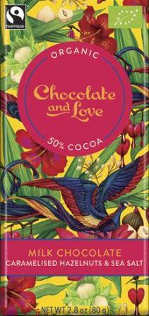 Chocolate & Love EkologiskMilk Hazelnut Seasalt 50 % 80 g